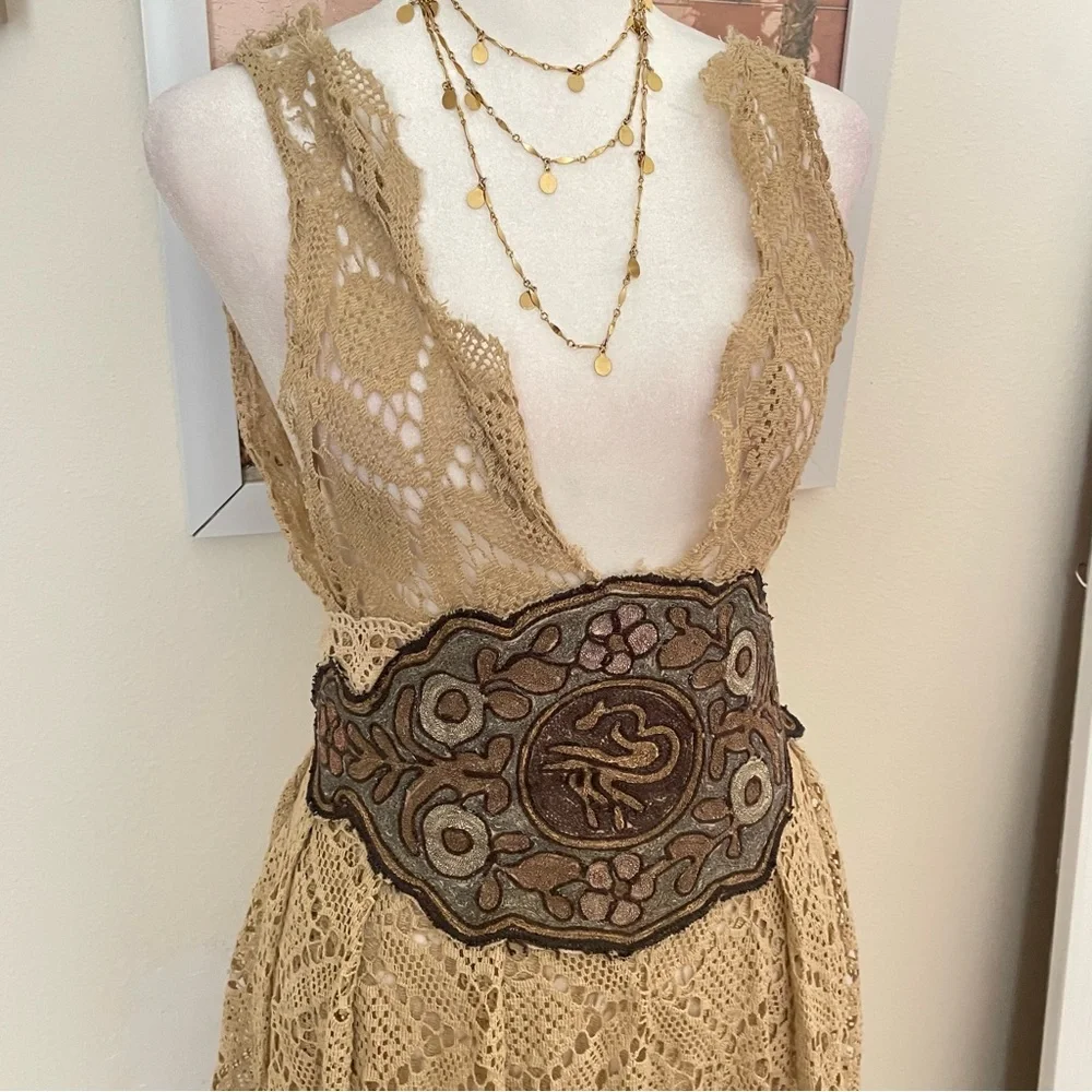 Annie’s Ibiza Annie’s Archive 1970’s Hand Crochet Gown Maxi Dress